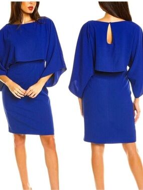 Trina Turk Cobalt Blue Dolman Sleeve Sheath Dress